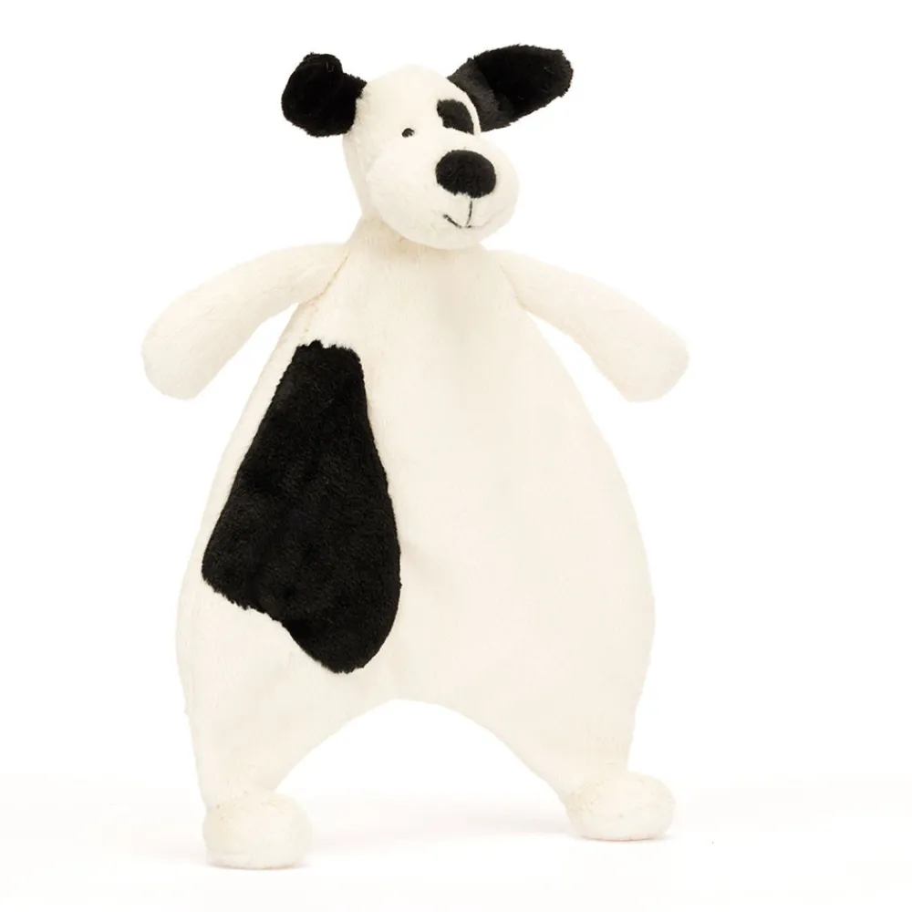Jellycat Bashful Black & Cream Puppy Comforter