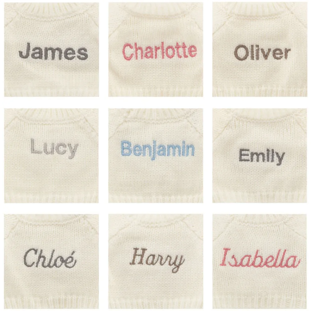 Jellycat Bashful Blush Bunny with Personalised Cream Jumper