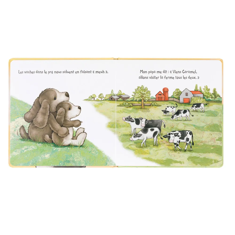 Jellycat Caramel Le Toutou Timide Et Son Papa & Bashful Fudge Puppy Medium