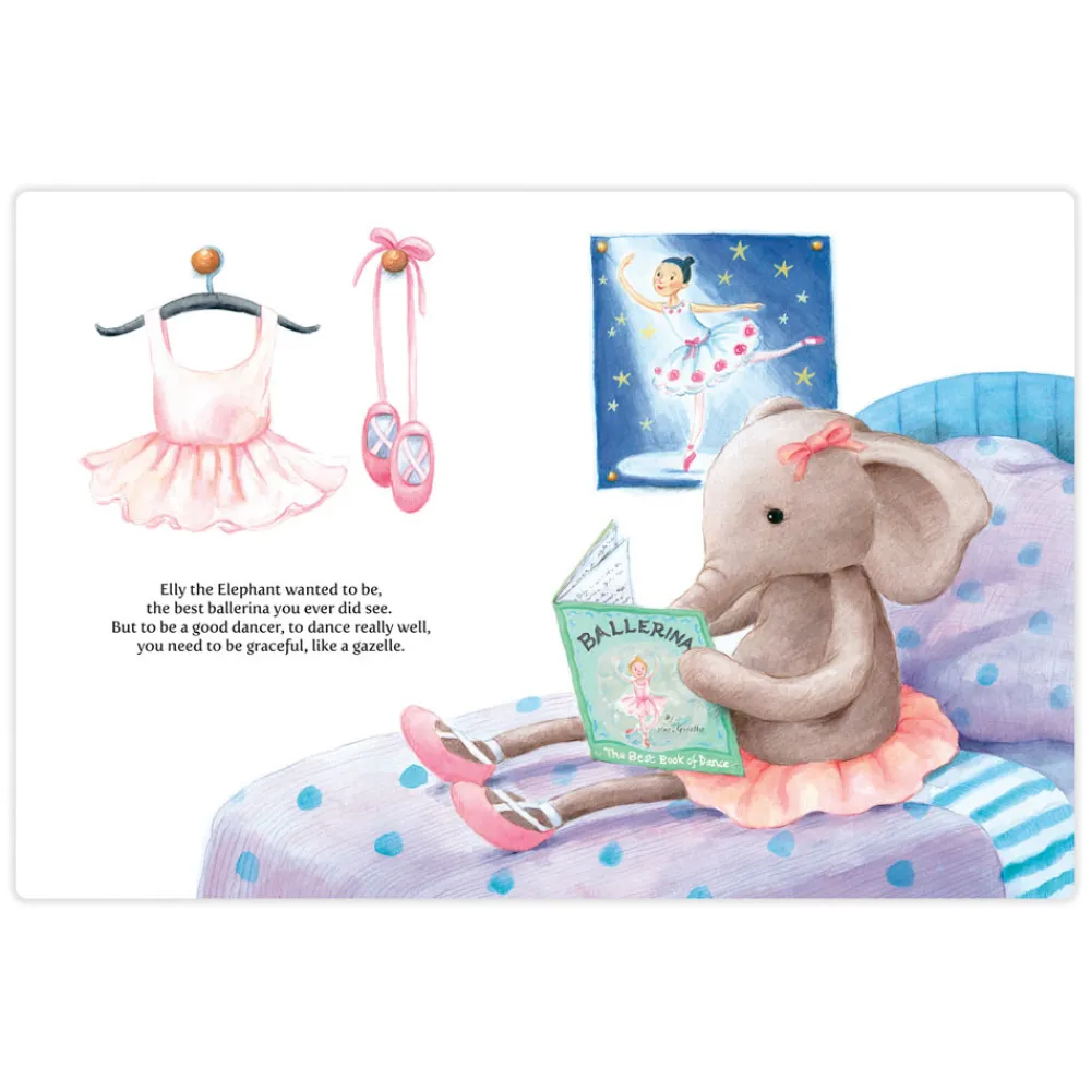 Jellycat Elly Ballerina Book and Dancing Darcey Elephant