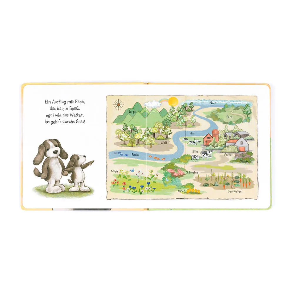 Jellycat Hundchen Schnuck Und Sein Papa Buch and Bashful Fudge Puppy Medium