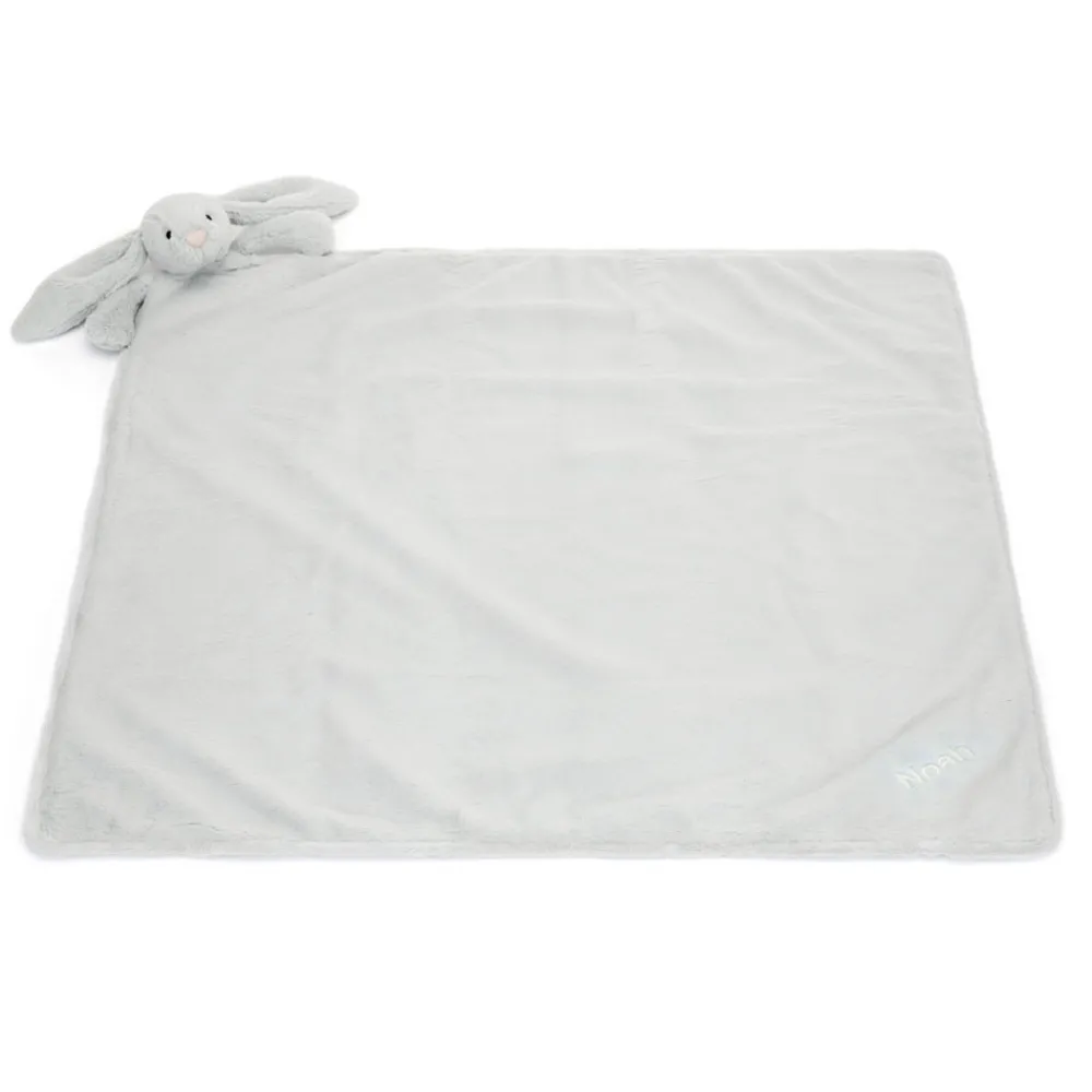 Jellycat Personalised Bashful Silver Bunny Blankie