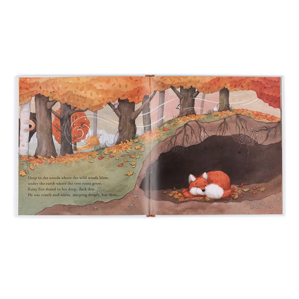 Jellycat Warm in the Storm Book and Bashful Fox Cub Medium